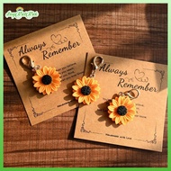 [ERHK-t] 1/2pcs Cute Sunflower Keychain Flower Car Keyring Woman Bapa Bag Pendant Hanging Ornament E