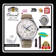 (OFFICIAL WARRANTY)Original Orient 75th Anniversary Bambino Sun & Moon Automatic RA-AK0808S Analog