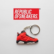 [2D KEYCHAIN] NIKE AIR JORDAN 6 CHICAGO BULLS INFRARED TORO