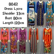 Clear Stock Offer Rm6 8042 Muslimah Corak Jubah Long Dress Lycra