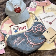 1pc Officially Licensed Sanrioed Retro-Chic Hello Kittys Denim Crossbody Bag - Fashion-Forward Y2K S