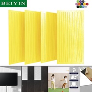 BEIYIN 6 PCS Self-Adhesive Acoustic Panel with Wavy Grooves -600x300x9mm Sound Absorbing Wall & Door
