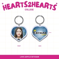 GANTUNGAN HOLOGRAM ACRYLIC HEARTS2HEARTS LOVE KEYCHAIN ACRYLIC HEART KEYCHAIN KPOP UNOFFICIAL H2H