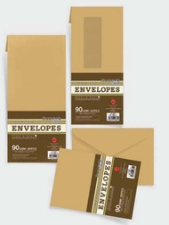 CAMPAP CS12833 102x229mm (4x9") MANILA ENVELOPES 20's 90gms (Peal & Seal) x 7pack