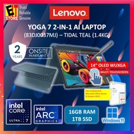 Lenovo Laptop Yoga 7 2-IN-1 AI (CORE ULTRA 7 155H AI CPU/16GB/1TB SSD/14" WUXGA OLED TOUCH/Intel ARC Graphics/DIG PEN/OFF H&amp;S/W11) 83DJ002KMJ /83DJ0037MJ