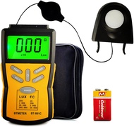 BTMETER Digital Illuminance Light Meter BT-881C,Lumen/FC Photometer,Luxmeter Sensor Measure 0.1~2000