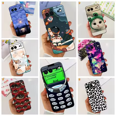 For Google Pixel 6 Case Cute Kawaii Cat Clear Silicone Shockproof Cover Capa For Google 6 Pixel 6 Pi