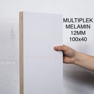 Plywood 12mm white melamine plywood (100x40)cm, 12mm white melamine plywood