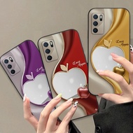 Oppo A16 TPU silicone camera protection case with apple print