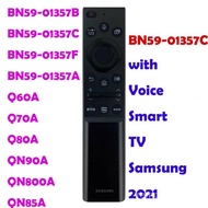Samsung BN59-01357C รีโมตคอนโทรลสมาร์ททีวี สําหรับ Samsung 2021 QLED 4K 8K Series Smart TV Q60A Q70A Q80A QN90A QN800A QN85A QLED 4K Smart TV Series sub BN59-01357B BN59-01357A 1357F