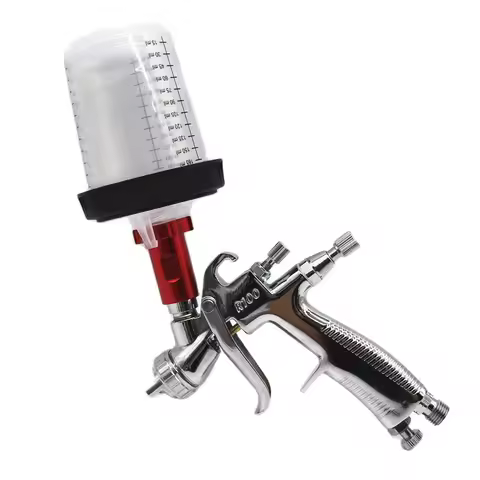LVLP Spray Gun 165CC Mix Tank Air Spray Gun With Paint Mixing Cup And Adapter Mini Spray Gun Paint S