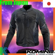 KOMINE JK-1463 Men's Protective Half Mesh Jacket - Navy, Lightweight, CE Armor, Full Protection, Ide