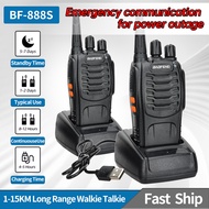Baofeng BF 888S USB Walkie Talkie UHF Long Range Two-Way Ham Portable Radio Transceiver for Hunting 