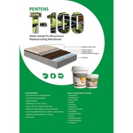 5kg Pentens T-100 Water-based PU Bituminous Waterproofing Membrane