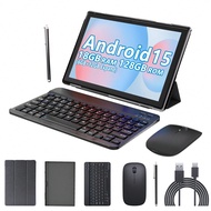 YQ10S Max 2 In 1 Tablet, 10 Inch Android 15 Tablet, RK3562 4-Core 2.0Ghz/6GB RAM+128GB ROM/2MP+5MP D