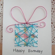 超觸感鋁線立體卡片~小禮物生日快樂