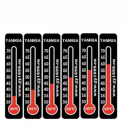 10 Pieces Thermometer Sticker Coffee Cup Temperature Label Color Changing Temperature Tag Paper For 
