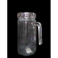1000ml Hexagon Pitcher | Beautiful Cold/ Heat Resistant Glass Teapot Without Lid | ISO 1250 cc Glass