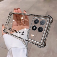 Xiaomi POCO X6 Pro 5G F6 Pro 5G Name Custom Case Artistic Design Casing Candy Color Air Cushion Cove