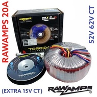 TRAFO RAWAMPS 20A CT 65V - 55V TRAVO TOROID 20 AMPER MURNI DONUT BELL - Galaxy Future