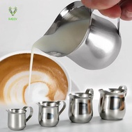 RADIV Stainless Steel Milk Jug, 2/3/5/7 Oz with Pointed Spout Latte Cream Pitcher, Coffee Accessorie