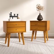 Tomato Kidz Abby Retro 2 Drawer Nightstand 1.84ft Side Table Bedroom (2 Pcs)