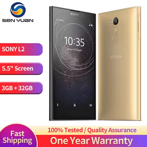 Sony Xperia L2 phone 5.5" 3GB RAM 32GB ROM Single/Dual SIM Cell Phone 13MP+8MP Android Original Unlo