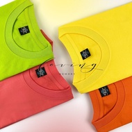 โปรโมชั่นราคาพิเศษเปิดร้านใหม่!! MEMORY เสื้อยืดคอตตอน เสื้อยืดคอกลม สีสดใส  สีมะนาว ไซร์ S สินค้าพร