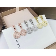 Classic Paperclip Round Earrings Rose Gold Gold White Gold Silver Needle 45HF