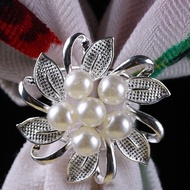 FAMA023_Xala Scarf Ring Scarves Buckle Shawl Ring Bawal Tudung Brooches Brooch Flower