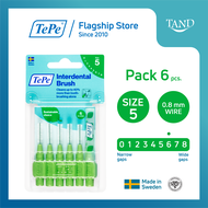 แปรงซอกฟัน  รุ่นออริจินอล ขนนุ่ม ขนาดหัวแปรง 0-6 (ISO) (แพ็ค 6 ชิ้น) TePe® Interdental Brush Origina