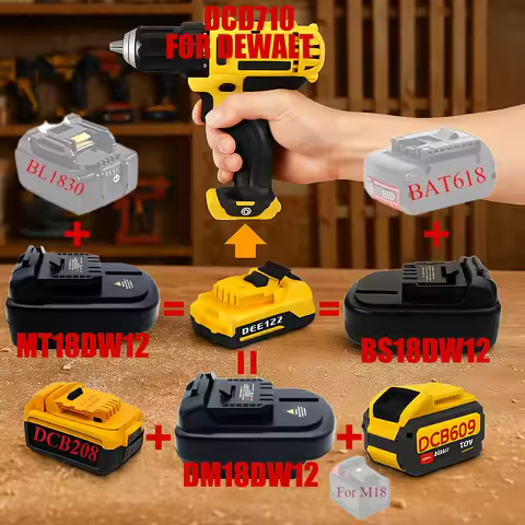 MT18DW12 DM18DW12 BS18DW12 Adapter for Makita for Dewalt for Milwaukee for Bosch 18V 20V Li-ion Batt