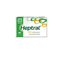 Heptral 500mg Liver Tonic Health Detox Liver Function Support 20 Tablets / ABBOTT HEPTRAL  ADEMETION