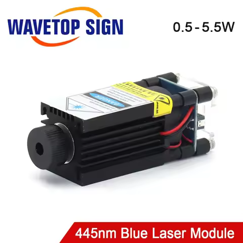 SignkoRay Blue Laser Module 445nm 0.5W 1W 1.6W 2.3W 2.6W 5.5W 12VDC TTL PWM Control Signal for Laser