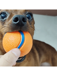 1個6cm / 2.4in 狗狗籃球乳膠哨聲玩具,咀嚼訓練互動玩具,適用於小型至中型犬