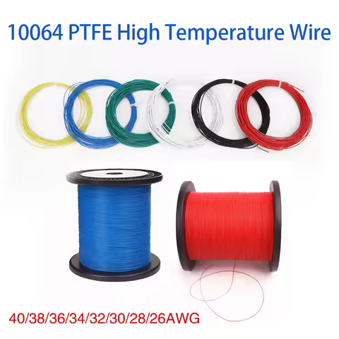 10/20/50M UL10064 FEP Wire 26/28/30/32/34/36/40AWG PTFE Plastic Ultra Fine Micro Wires Solder High C