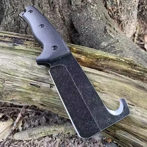 New EDC Tool Knife High Hardness Integrated 5Cr15Mov Steel Fixed Blade Knife Outdoor Camping Jungle 