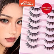 Manga Elf Role Cosplay False Eyelashes 7Pairs Natural Mink Like Hair Graft Style Removable Full Uppe