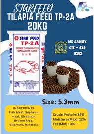 [20KG] STARFEED TP-2A PELLET MAKANAN IKAN TALAPIA & IKAN AIR TAWAR  | DEDAK MAKANAN IKAN TALAPIA TIM