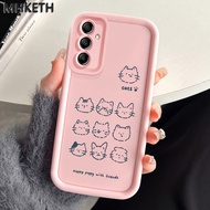 MHKEID Case For Samsung A14 4G A14 5G Cute Cat Avatar Phone