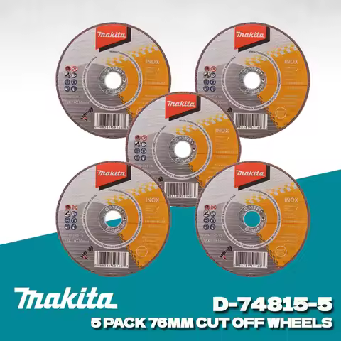 MAKITA D-74815-5 Cut Off Wheels For Stainless Steel Metal 76mm 5-Pack Circular Cutting Saw Blades Fo