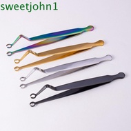 SWEETJOHN Body Piercing Tool, Stainless Steel Septum Piercing Tool Dermal Forceps, Creative Ear Stud