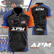 Baju-T Disesuaikan Diperibadikan Pasukan Pertahanan Awam Malaysia (APM)