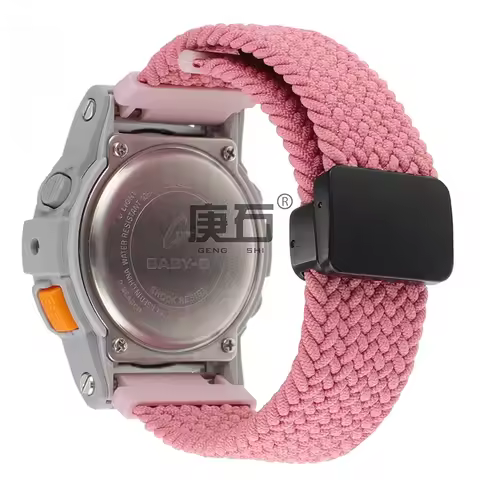 Braided Solo band Strap for Casio BABY-G BGA-180 BABY-G BGA-185 BGA-180-2B 185-2APR