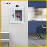 [wxuchp] Aed Cabinet Wall Mounted Case with Handle with Alarm and Light Empty Clear Window Portable 