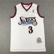 Mitchell & Ness Allen Iverson 3 Philadelphia 76ers White Swingman Jersey