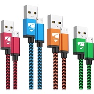 Yosou Micro USB Cable [4-Pack, 0.5M+1M+1.5M+2M] Nylon Braided Charger Cable Android Fast USB Chargin