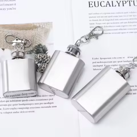 1/2oz squire Stainless Steel Hip mini Flask keychain Hip Flask gift package Alcohol Whiskey Hip Flas