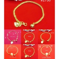 ‼️Ready Stock-Baby‼️CCL008010 Comel dan Cantik 24K Emas Bangkok Gelang Budak