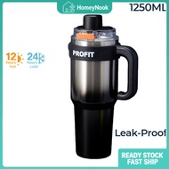 1250ML Large Capacity Insulated Tumbler Leak Proof Lid Stainless Steel Cup with Handle & Straw